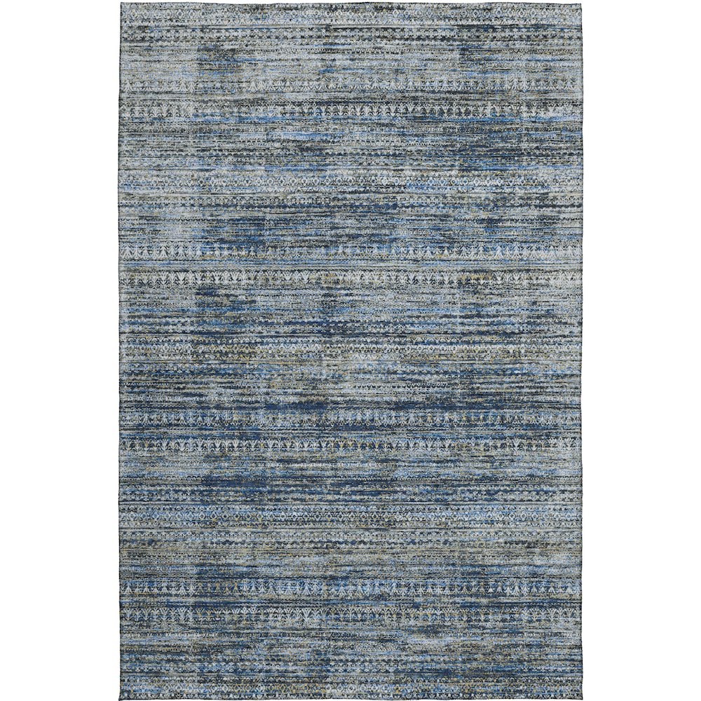 Luxury Washable Indoor/Outdoor Solace Denim 5' x 7'6" Rug. Picture 1