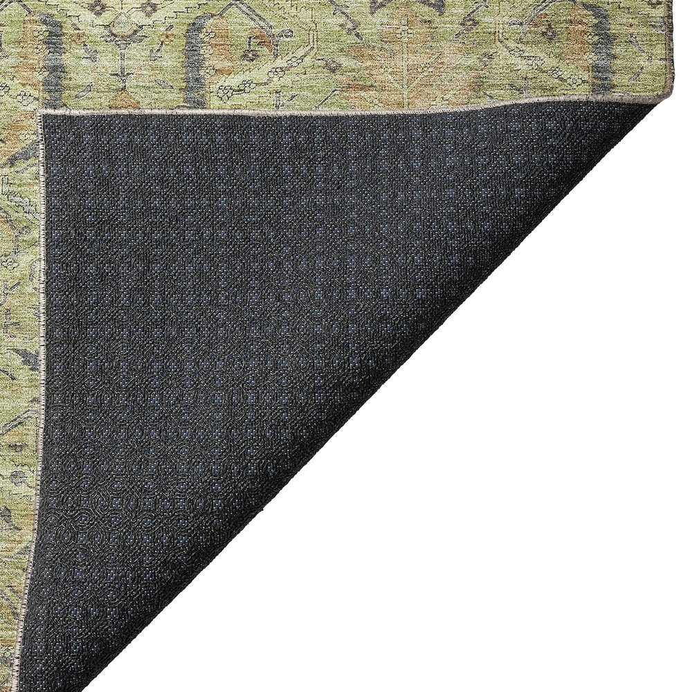 Luxury Washable Indoor/Outdoor Solace Aloe 2'6" x 3'10" Rug. Picture 4