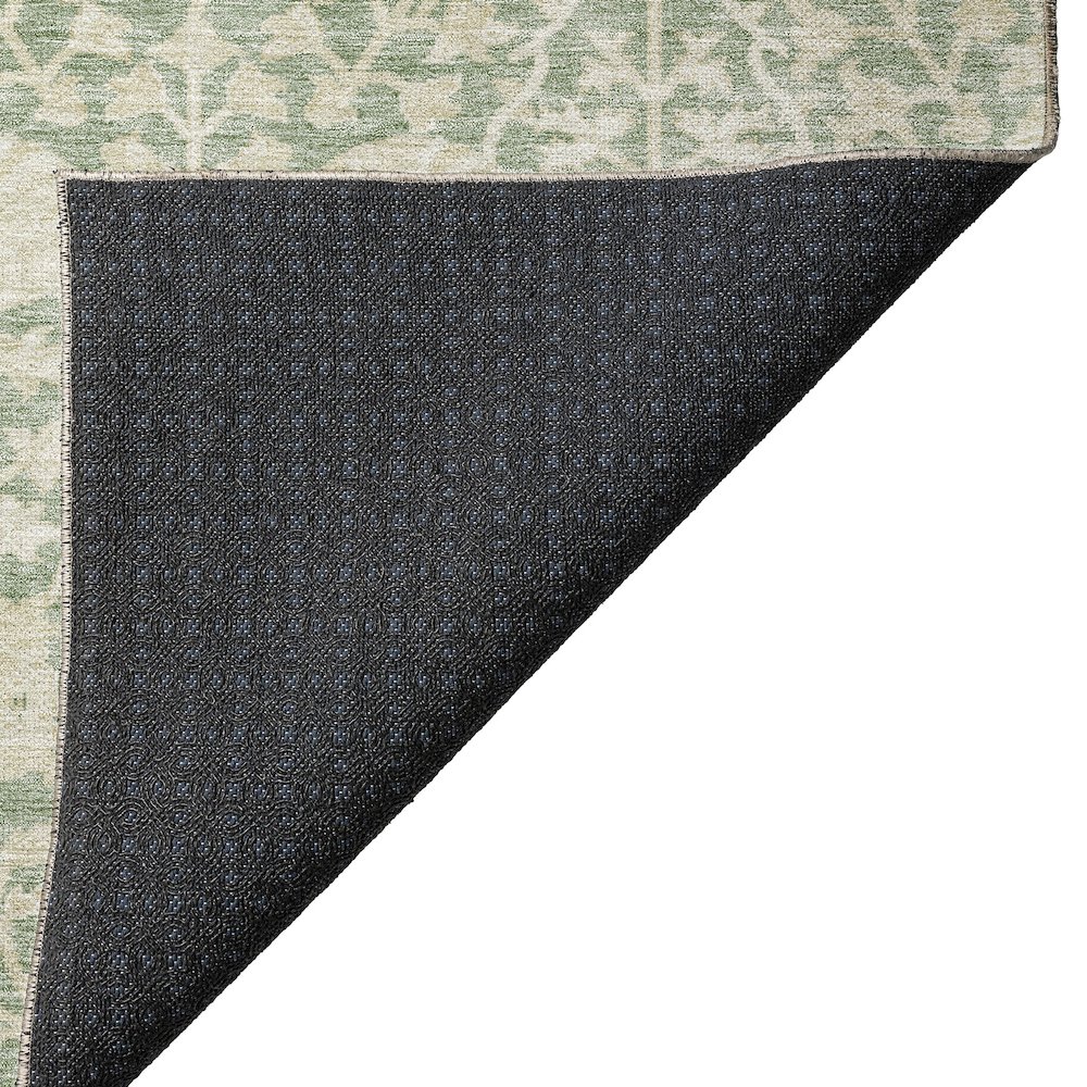 Luxury Washable Indoor/Outdoor Solace Aloe 2'6" x 3'10" Rug. Picture 4