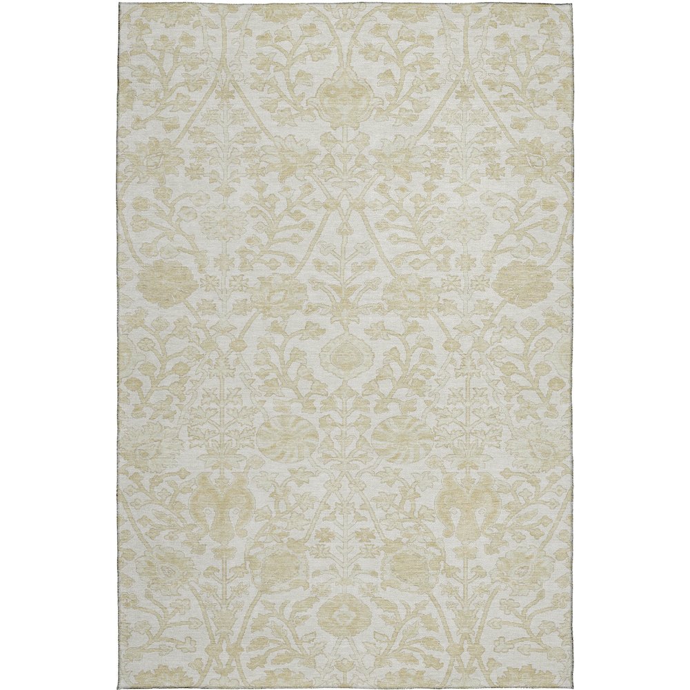 Luxury Washable Indoor/Outdoor Solace Ivory 5' x 7'6" Rug. Picture 1