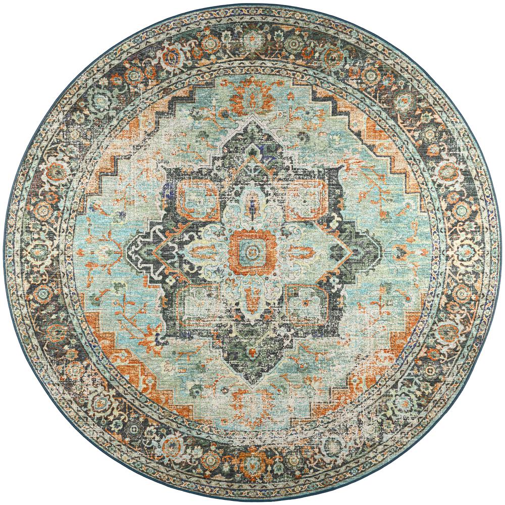 Jericho JC2 Mist 6' x 6' Round Rug. Picture 1