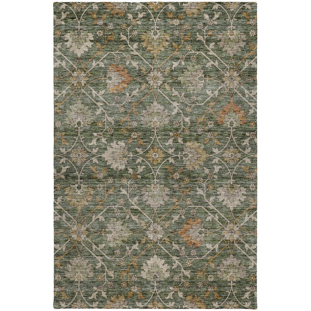 Indoor/Outdoor Silk Road Basil 5' x 7'6" Rug. Picture 1