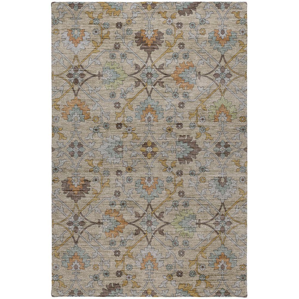 Indoor/Outdoor Silk Road Flax 5' x 7'6" Rug. Picture 1