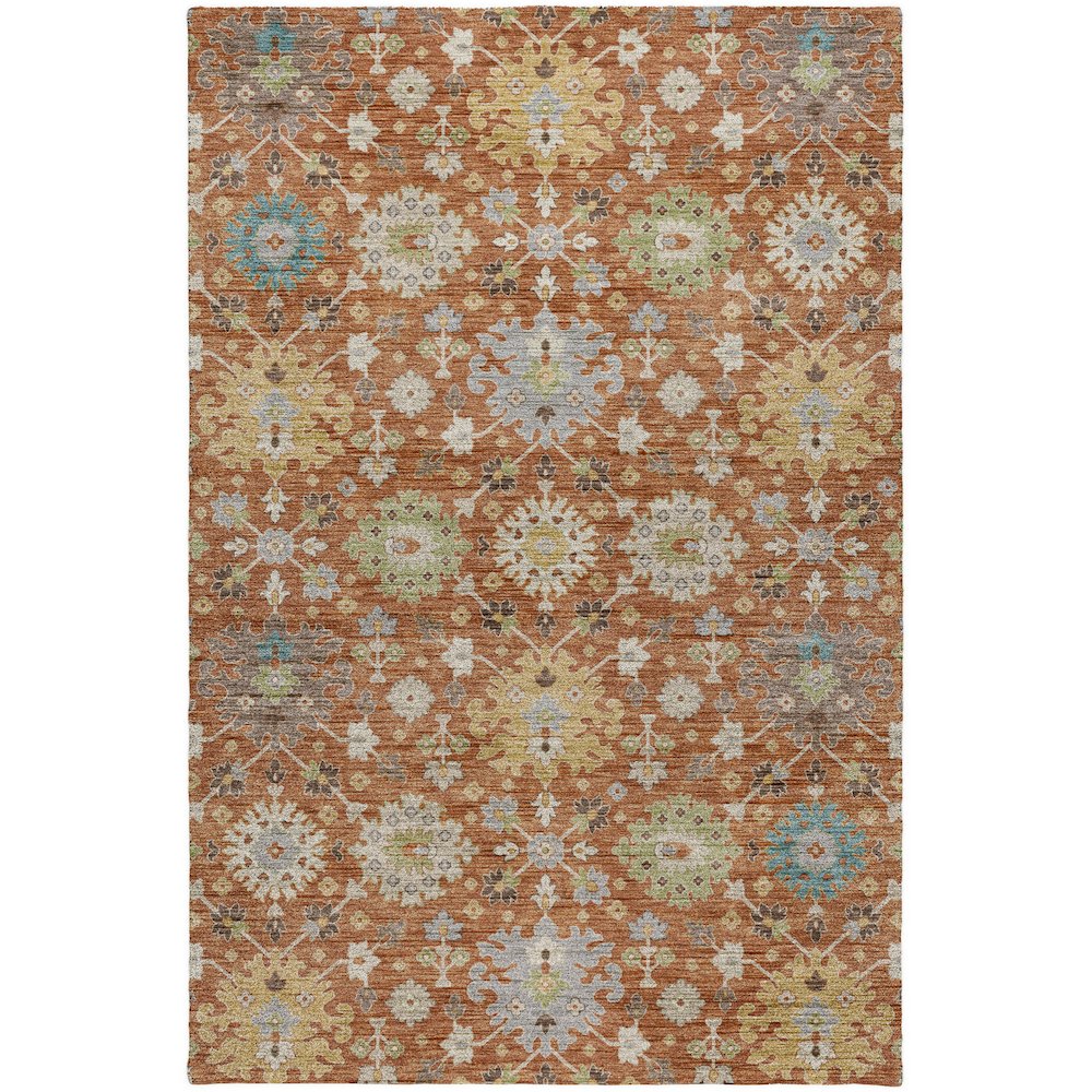 Indoor/Outdoor Silk Road Cayenne 5' x 7'6" Rug. Picture 1