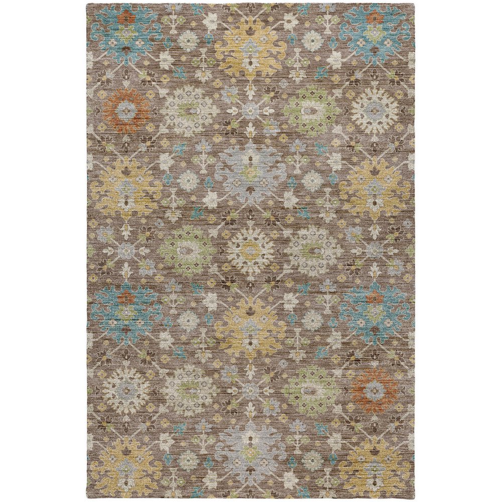 Indoor/Outdoor Silk Road Mocha 5' x 7'6" Rug. Picture 1