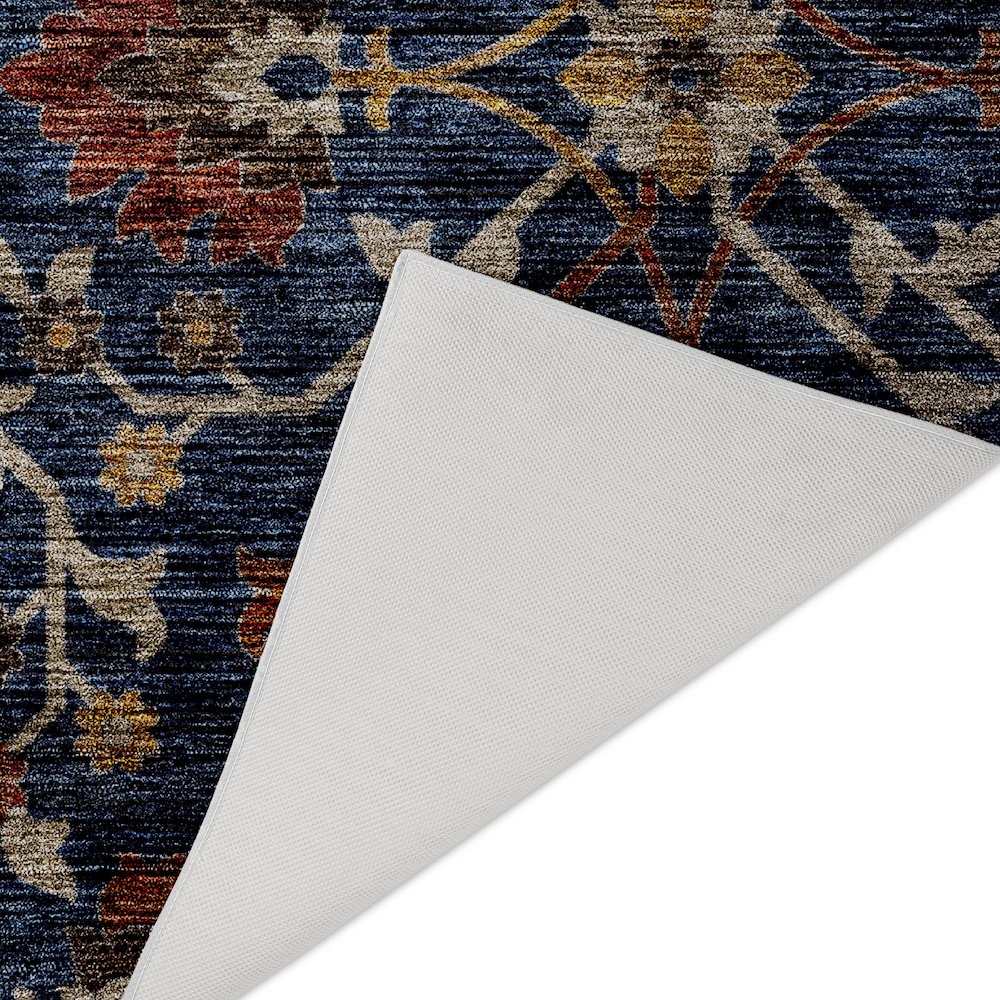 Indoor/Outdoor Silk Road Navy 2'6" x 3'10" Rug. Picture 4