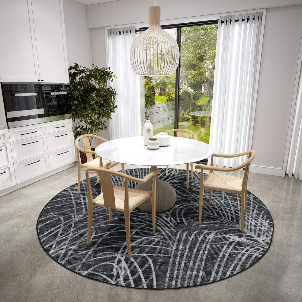 Winslow WL2 Midnight 6' x 6' Round Rug. Picture 2