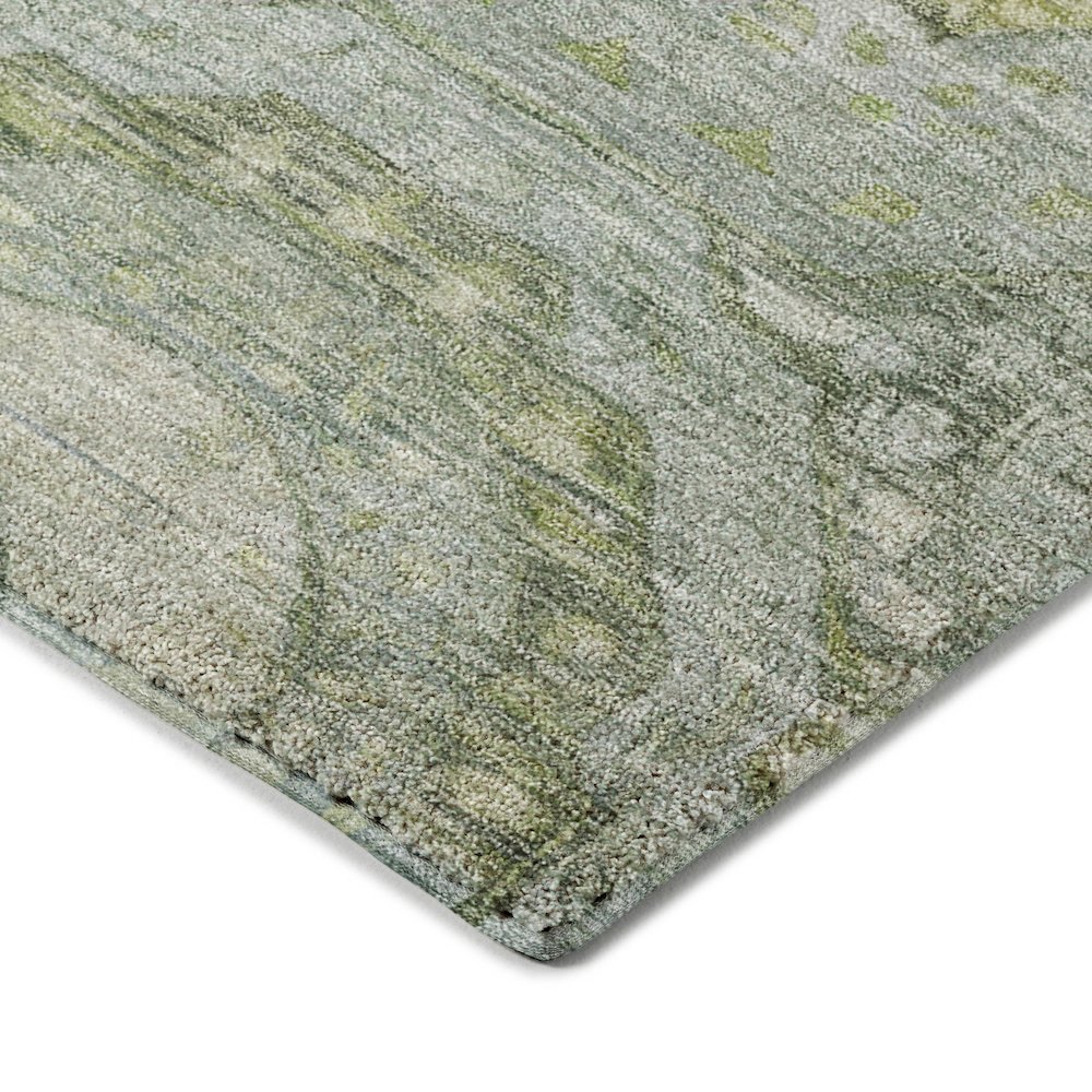 Luxury Washable Indoor/Outdoor Tabrook Sage 2'6" x 3'10" Rug. Picture 2