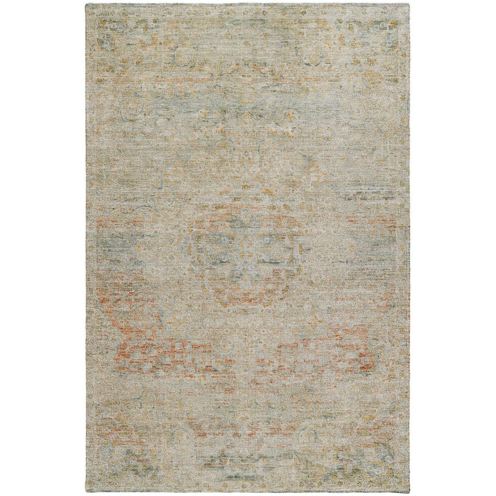 Luxury Washable Indoor/Outdoor Tabrook Tan 5' x 7'6" Rug. Picture 1