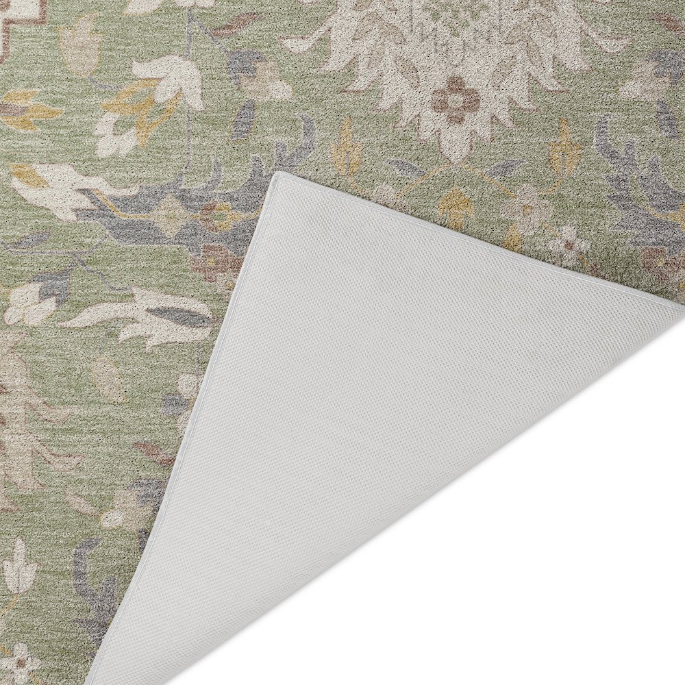 Luxury Washable Indoor/Outdoor Tabrook Aloe 2'6" x 3'10" Rug. Picture 4
