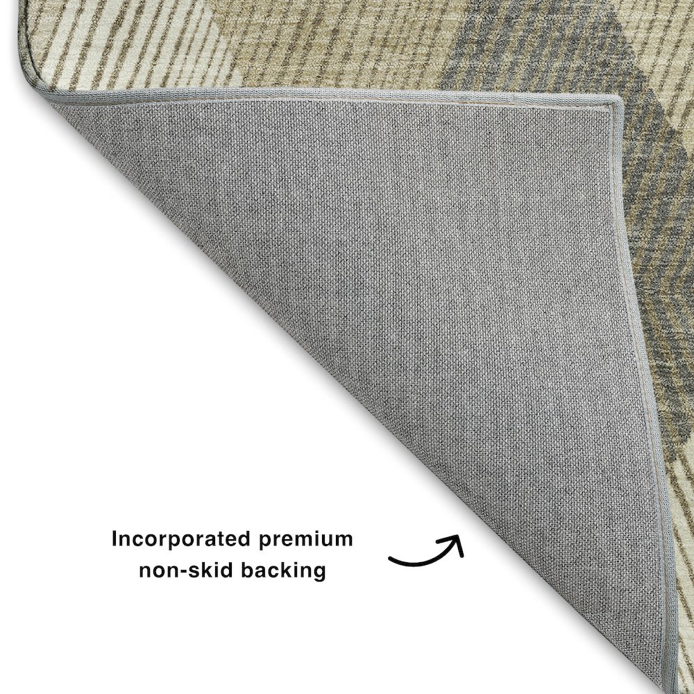 Luxury Washable Indoor/Outdoor The Reserve Wheat 2'6" x 3'10" Rug. Picture 4