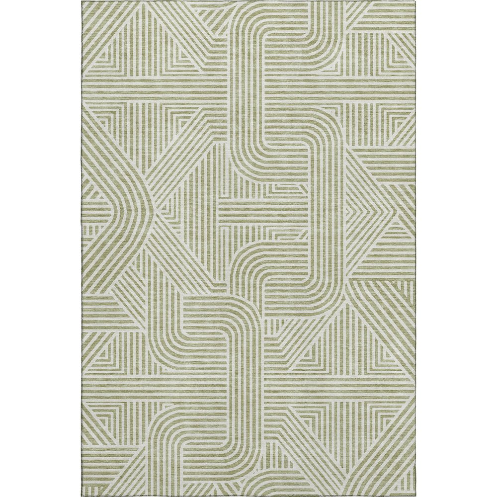 Luxury Washable Indoor/Outdoor The Reserve Aloe 5' x 7'6" Rug. Picture 1