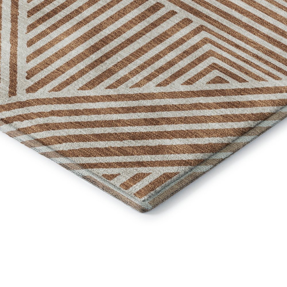 Luxury Washable Indoor/Outdoor The Reserve Paprika 2'6" x 3'10" Rug. Picture 2