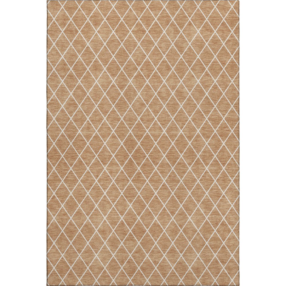 Luxury Washable Indoor/Outdoor The Reserve Copper 5' x 7'6" Rug. Picture 1