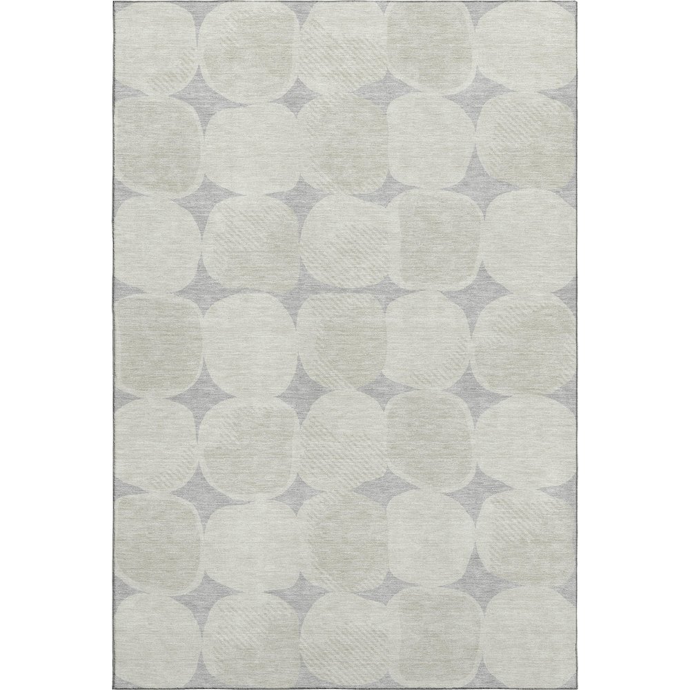 Luxury Washable Indoor/Outdoor The Reserve Gray 5' x 7'6" Rug. Picture 1