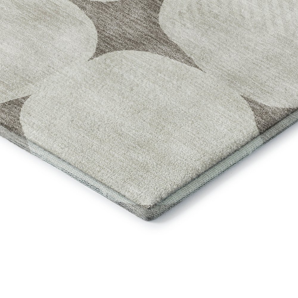 Luxury Washable Indoor/Outdoor The Reserve Taupe 2'6" x 3'10" Rug. Picture 2