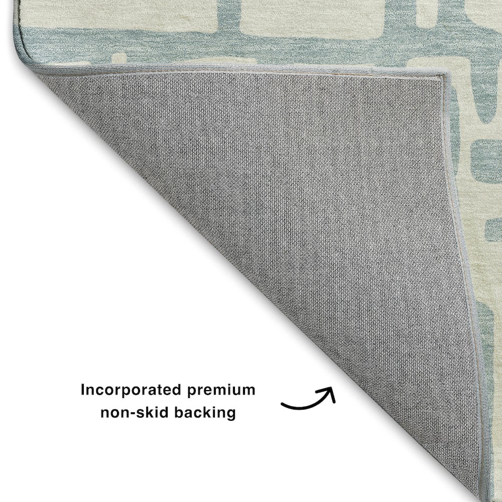 Luxury Washable Indoor/Outdoor The Reserve Denim 2'6" x 3'10" Rug. Picture 4