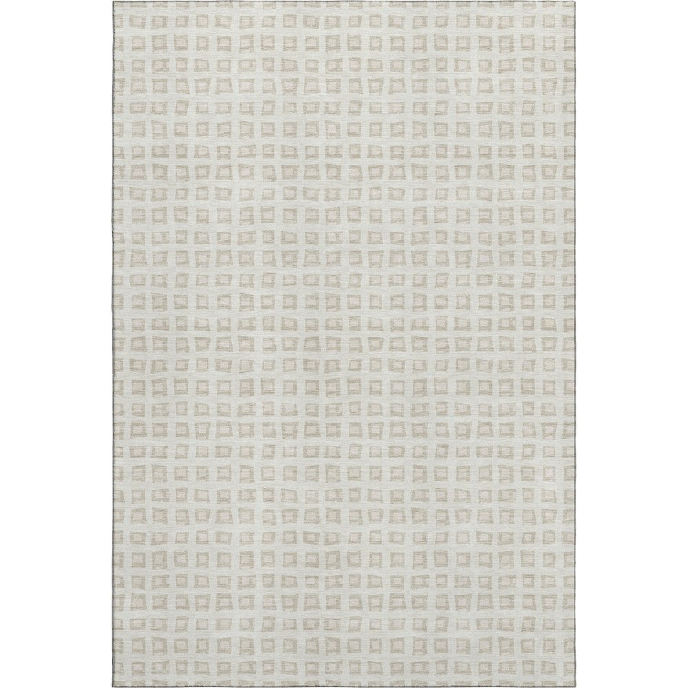 Luxury Washable Indoor/Outdoor The Reserve Ivory 5' x 7'6" Rug. Picture 1