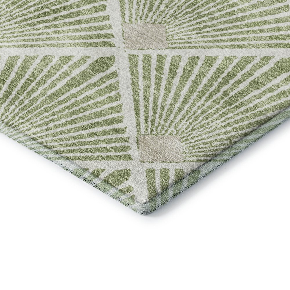 Luxury Washable Indoor/Outdoor The Reserve Aloe 2'6" x 3'10" Rug. Picture 2