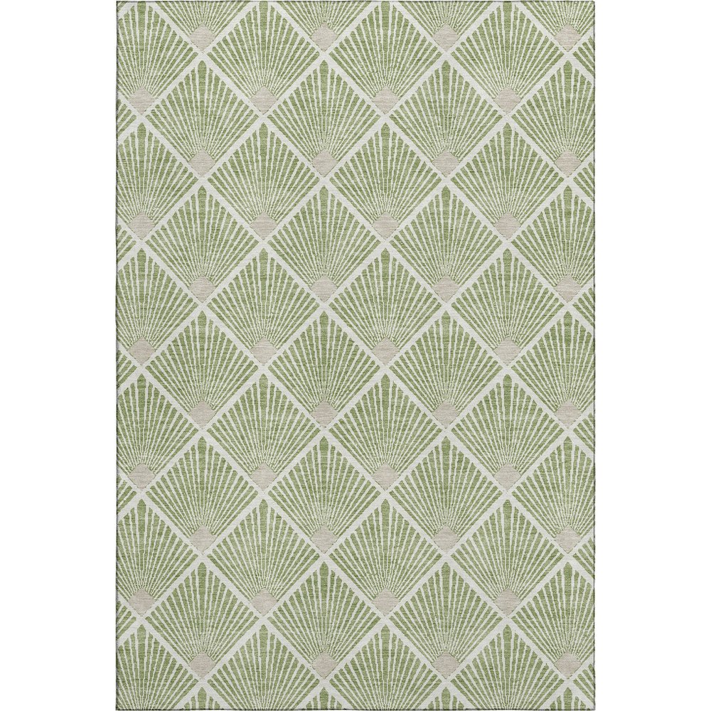 Luxury Washable Indoor/Outdoor The Reserve Aloe 5' x 7'6" Rug. Picture 1