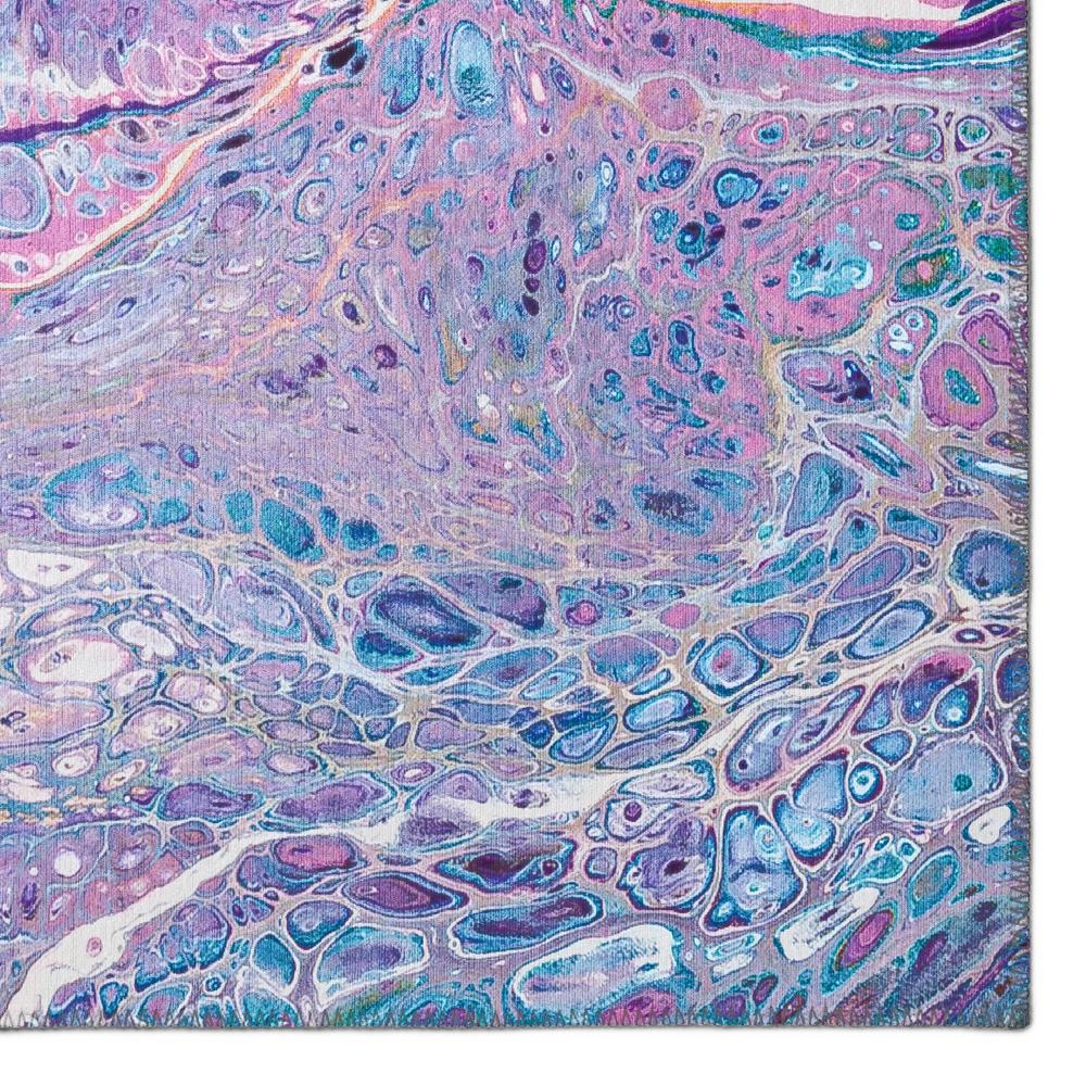 Karina Periwinkle Modern Abstract 10' x 14' Area Rug Periwinkle AKC49. Picture 2