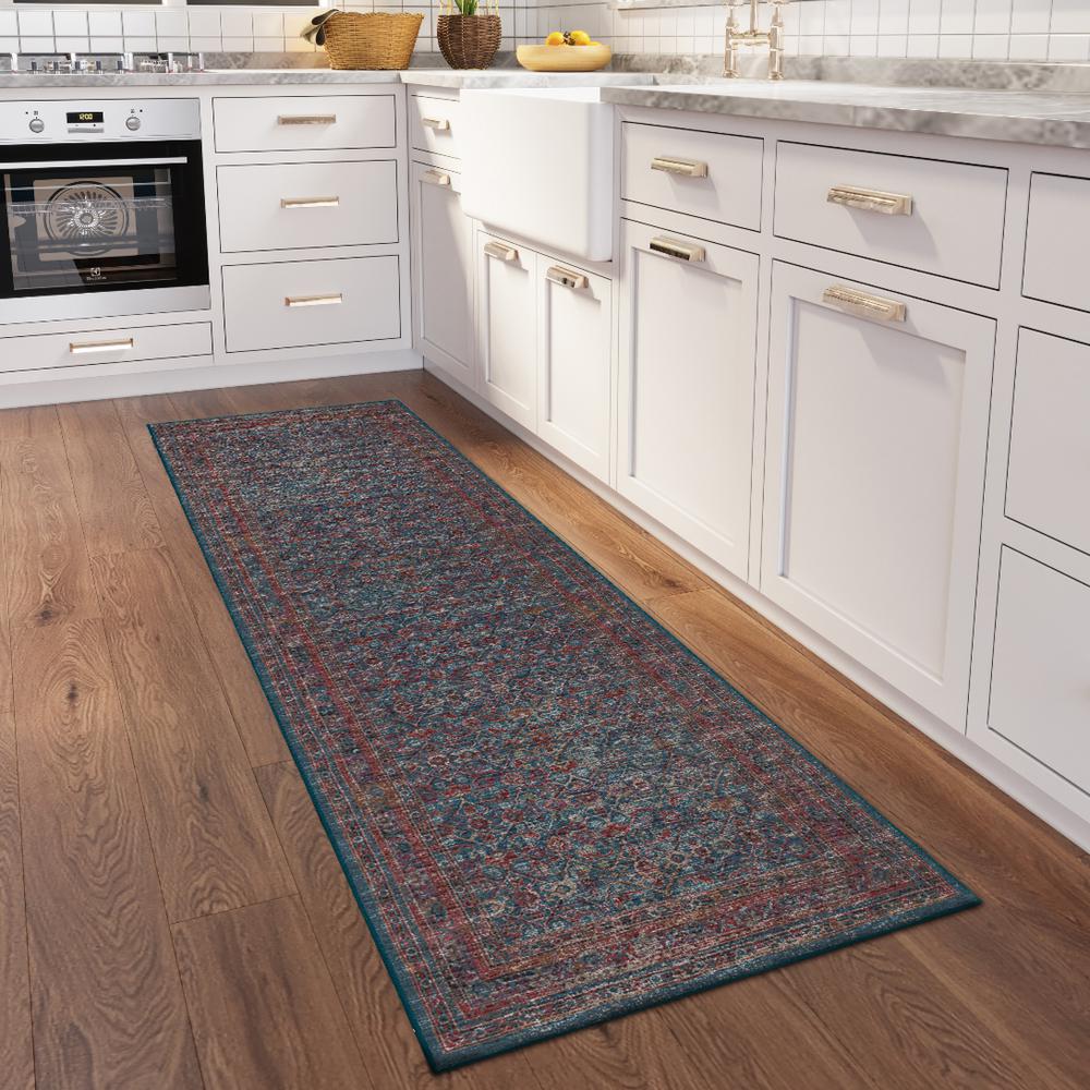 Jericho JC7 Navy 2'6" x 12' Runner Rug. Picture 2
