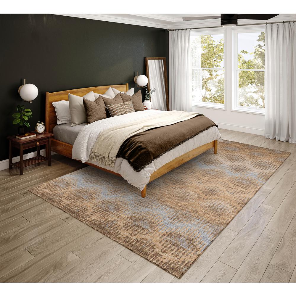 Bravado Earth Transitional Chevron 3' x 5' Area Rug Earth ABV39. Picture 1