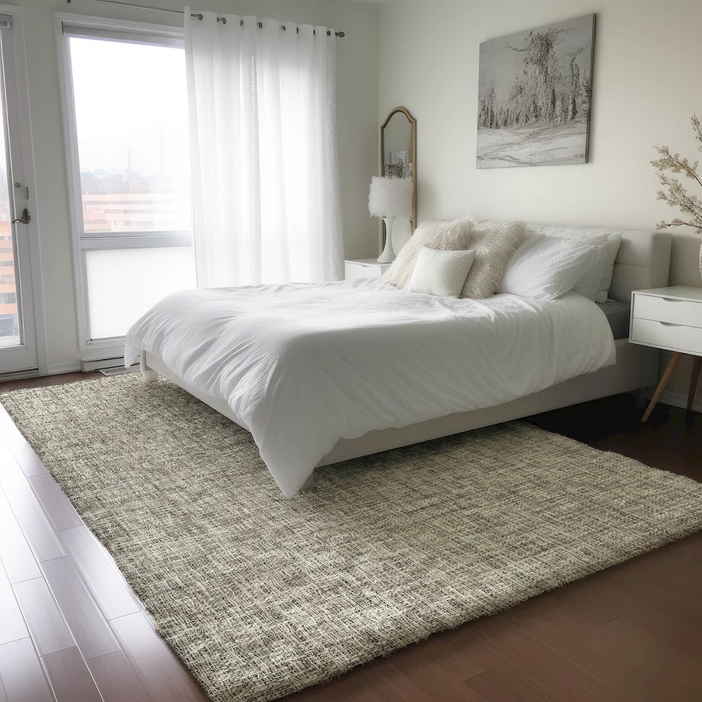Luxury Washable Voyage VY1 Ivory 5' x 7'6" Rug. Picture 5
