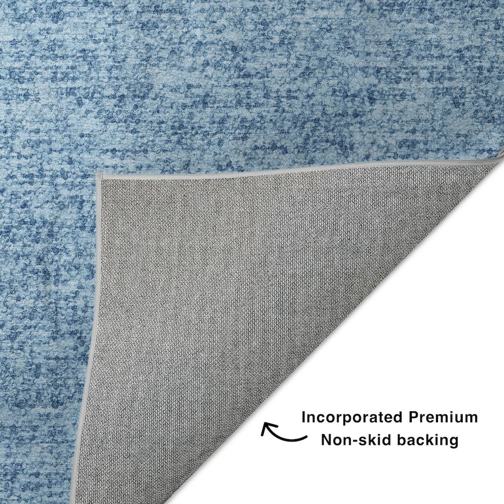 Luxury Washable Voyage VY2 Blue 2'6" x 3'10" Rug. Picture 4