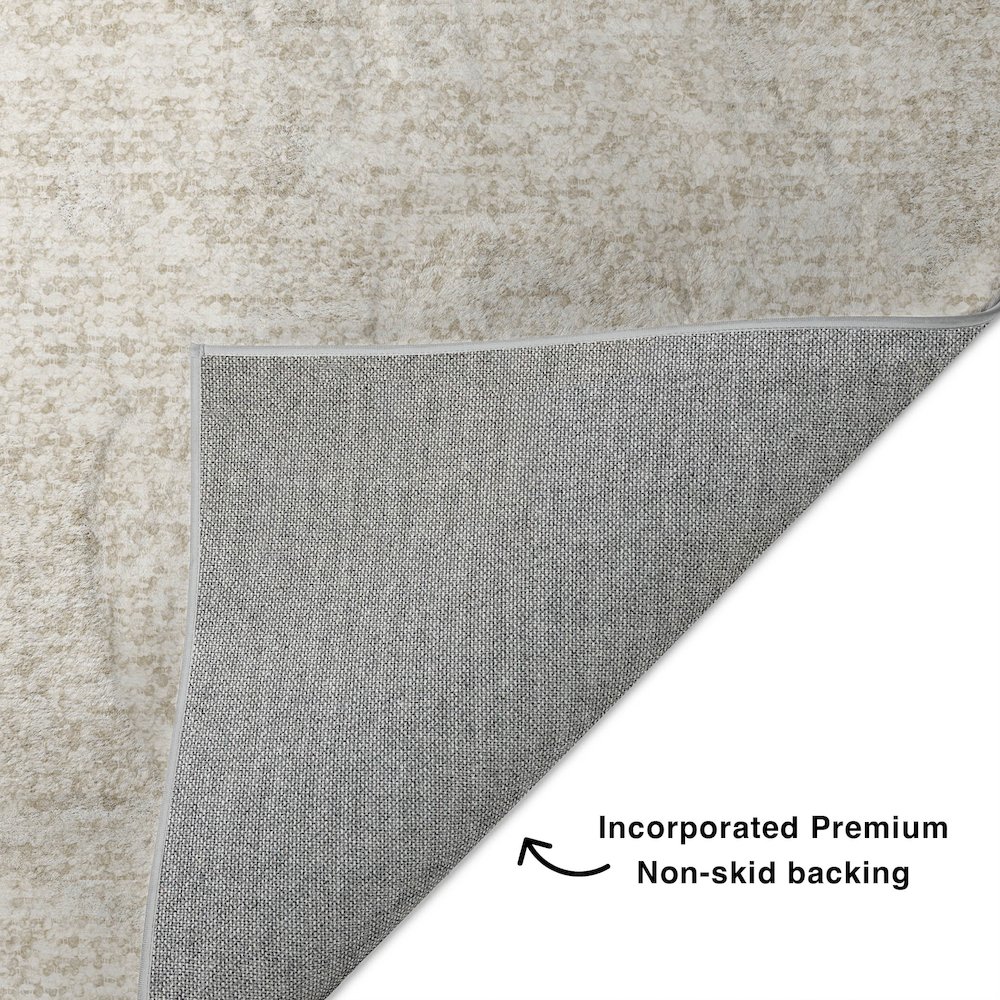 Luxury Washable Voyage VY2 Ivory 2'6" x 3'10" Rug. Picture 4