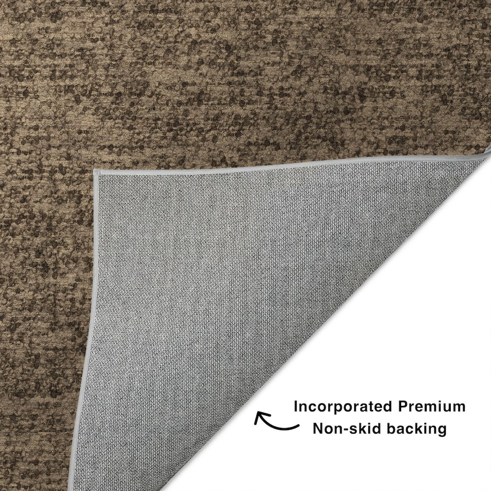 Luxury Washable Voyage VY2 Brown 2'6" x 3'10" Rug. Picture 4
