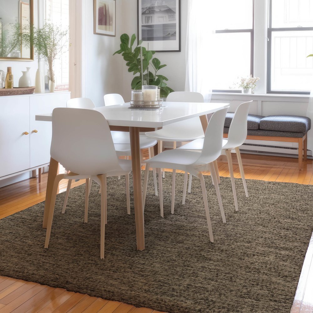 Luxury Washable Voyage VY2 Brown 5' x 7'6" Rug. Picture 5