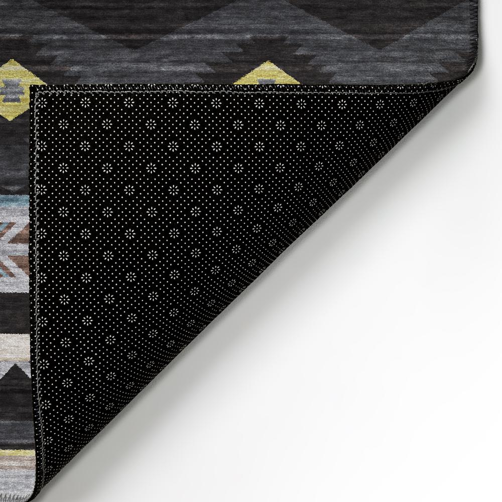 Indoor/Outdoor Sonora ASO33 Midnight Washable 2'3" x 7'6" Runner Rug. Picture 6