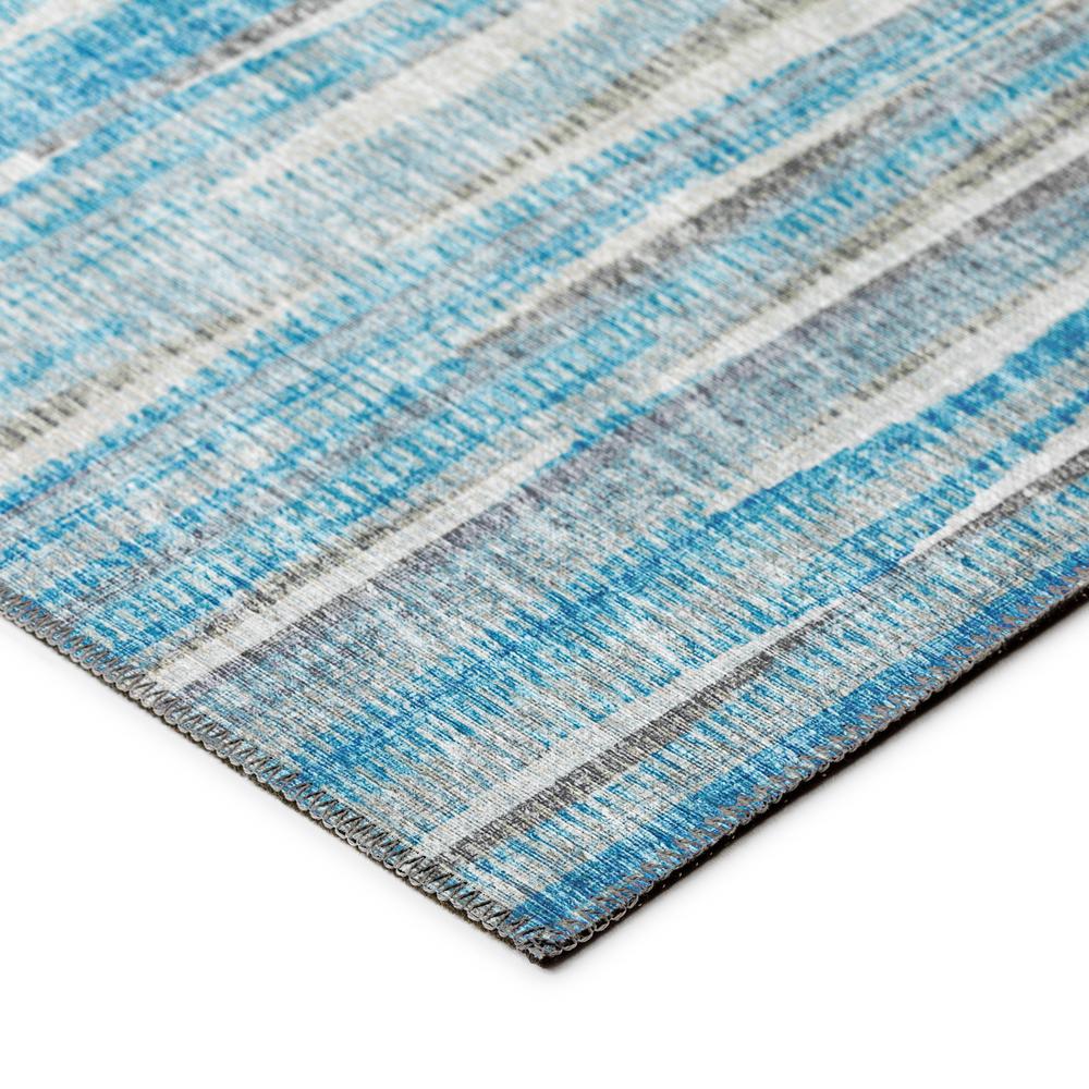 Waverly Blue Contemporary Striped 10' x 14' Area Rug Blue AWA31. Picture 3