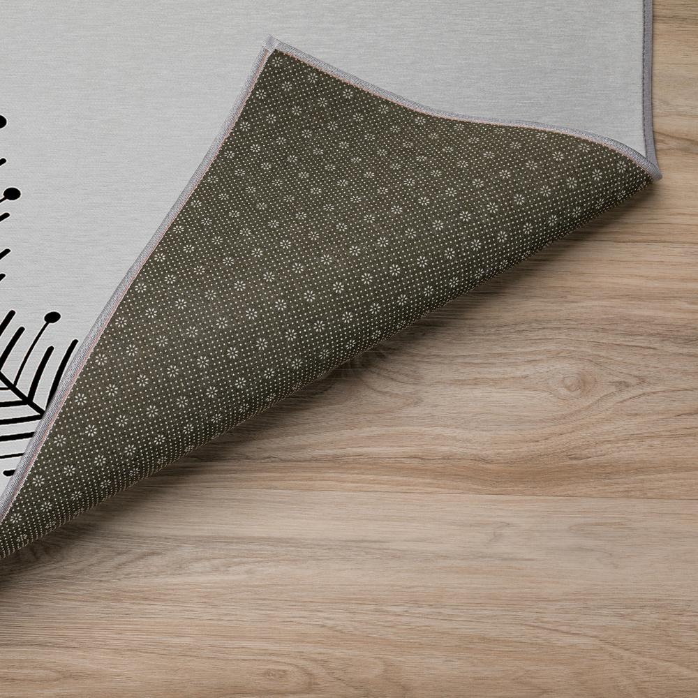 Indoor/Outdoor Cozy Winter ACW35 Gray Washable 30" x 46" Rug. Picture 6