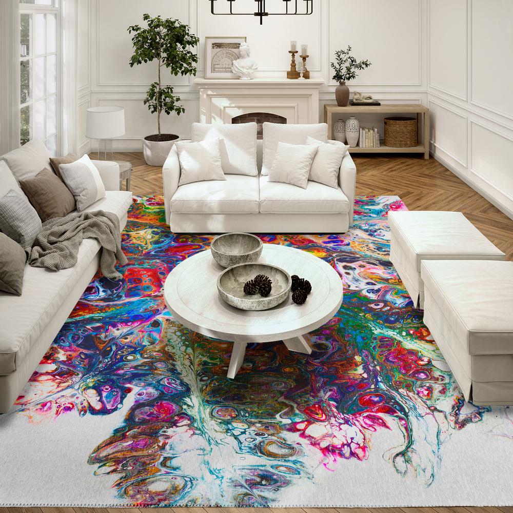 Karina Kaleidoscope Modern Abstract 3' x 5' Area Rug Kaleidoscope AKC31. Picture 1