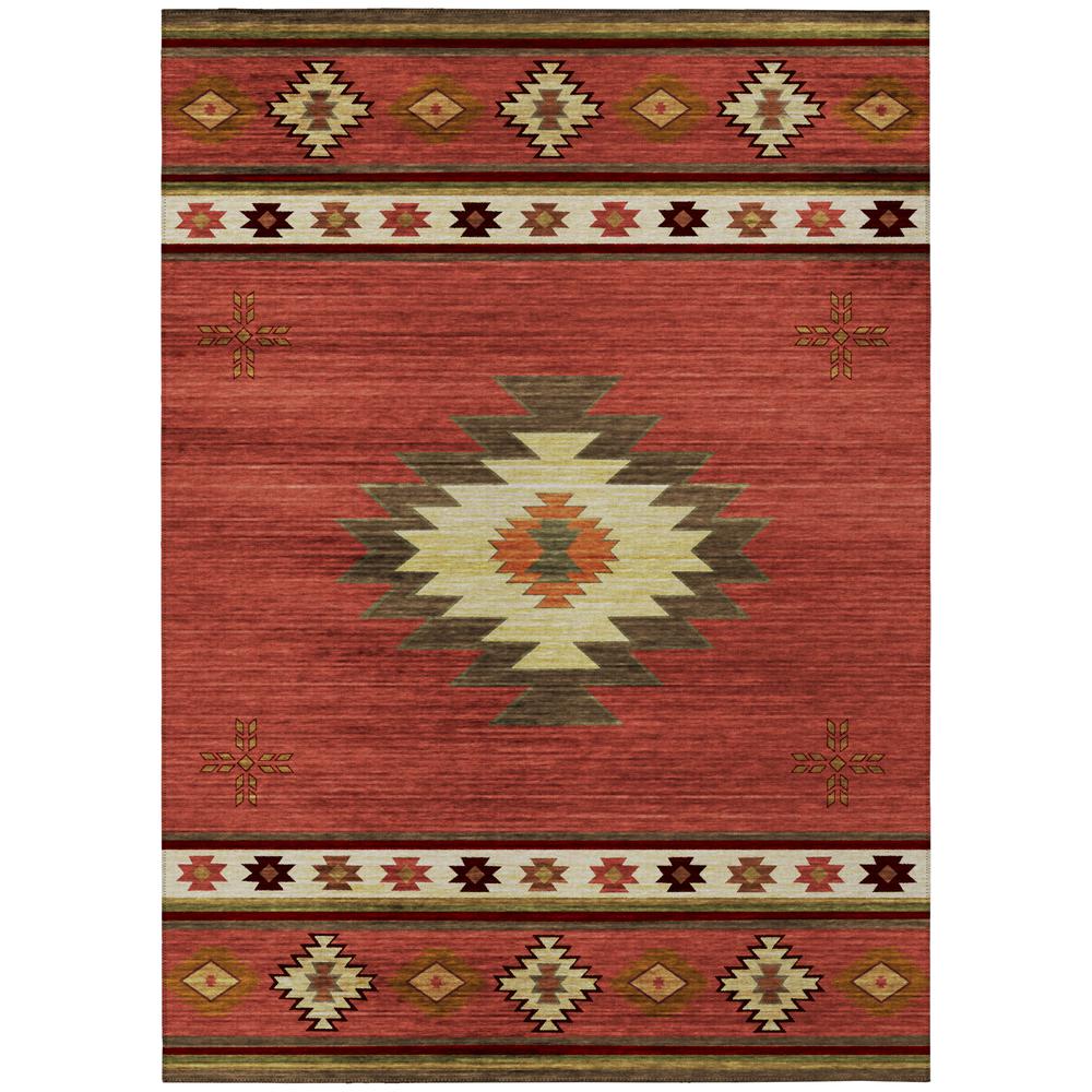 Indoor/Outdoor Sonora ASO34 Spice Washable 5' x 7'6" Rug. Picture 1
