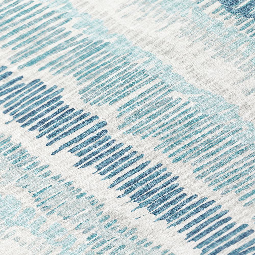 Rylee Blue Transitional Striped 10' x 14' Area Rug Blue ARY34. Picture 5