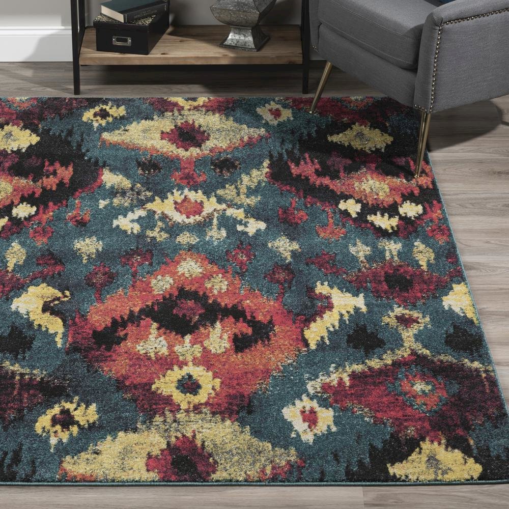 MODERN GREYS MG525 TEAL 3'3"X5'3". Picture 2