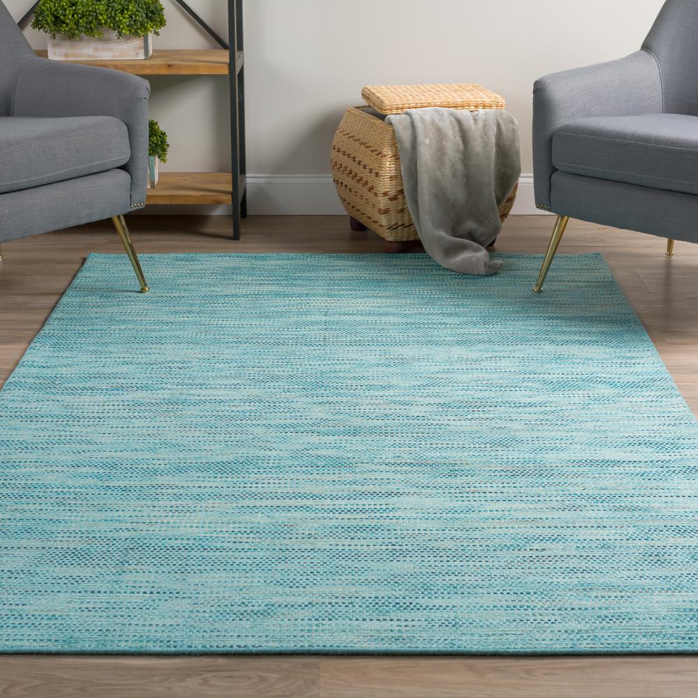 Zion ZN1 Teal 2' x 3' Rug. Picture 2