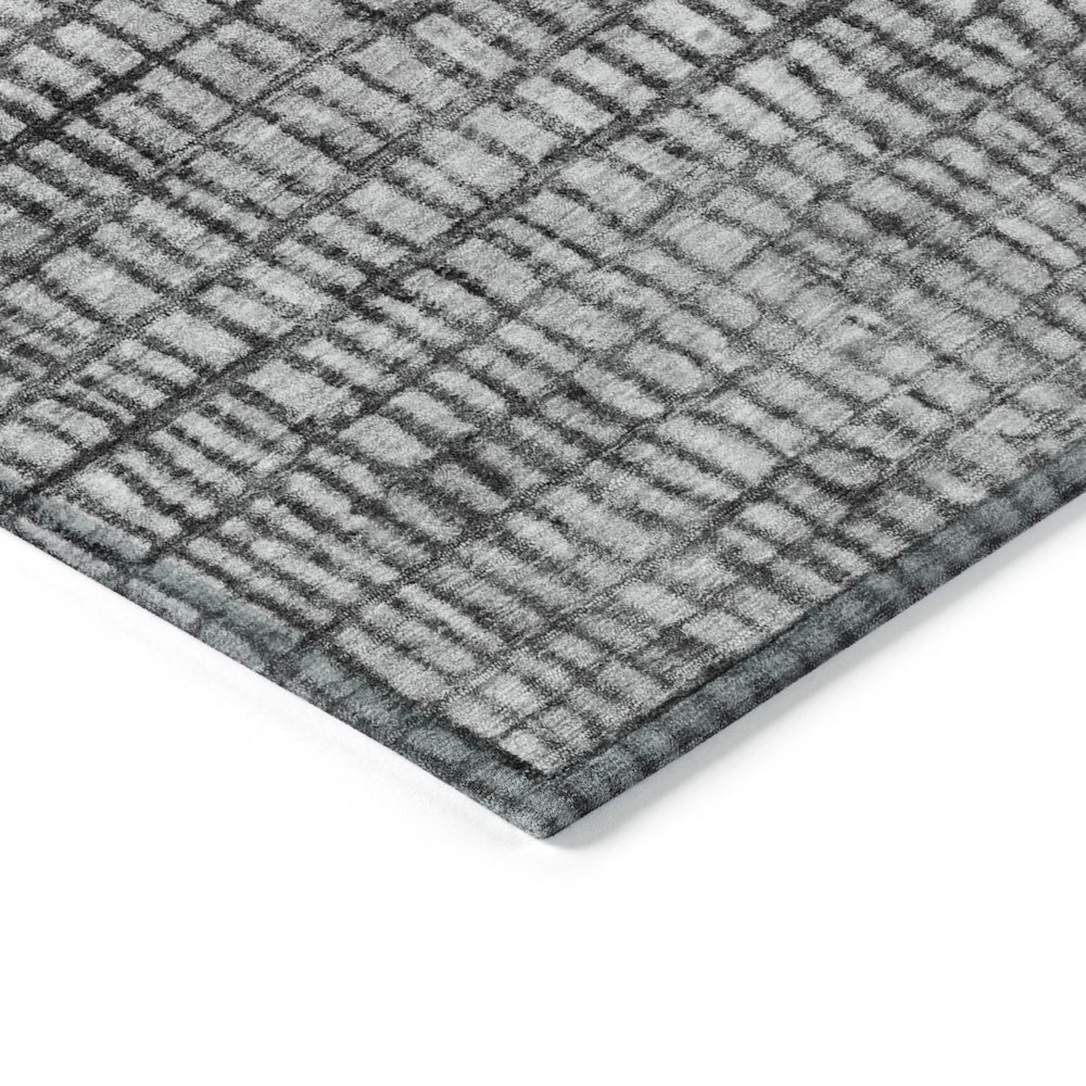Machine Washable Indoor/Outdoor Chantille Gray 3' x 5' Rug. Picture 3