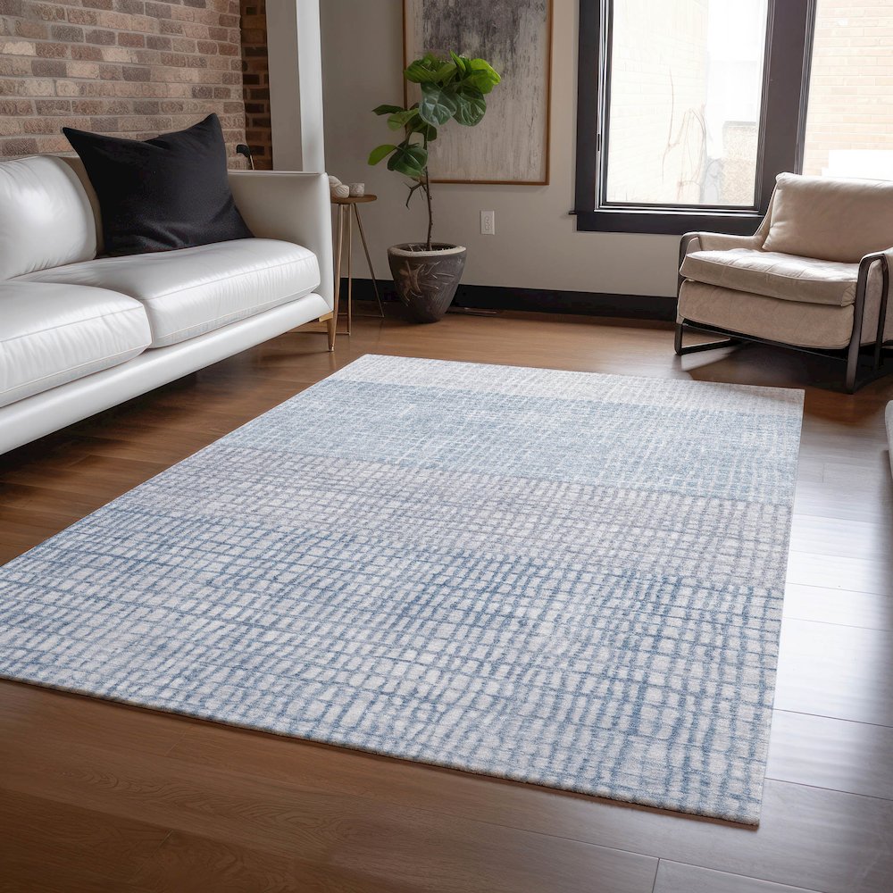Machine Washable Indoor/Outdoor Chantille Sky 8' x 10' Rug. Picture 5