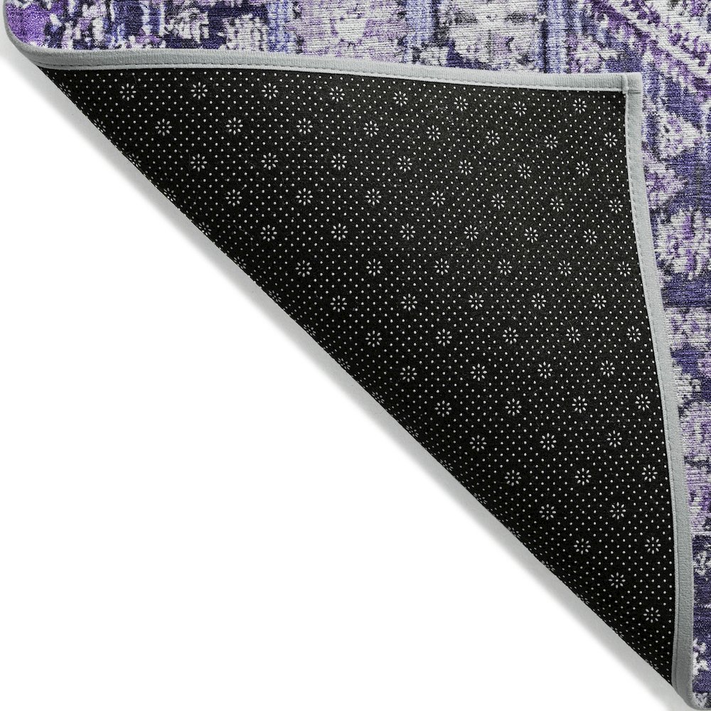Machine Washable Indoor/Outdoor Chantille Purple 3' x 5' Rug. Picture 2