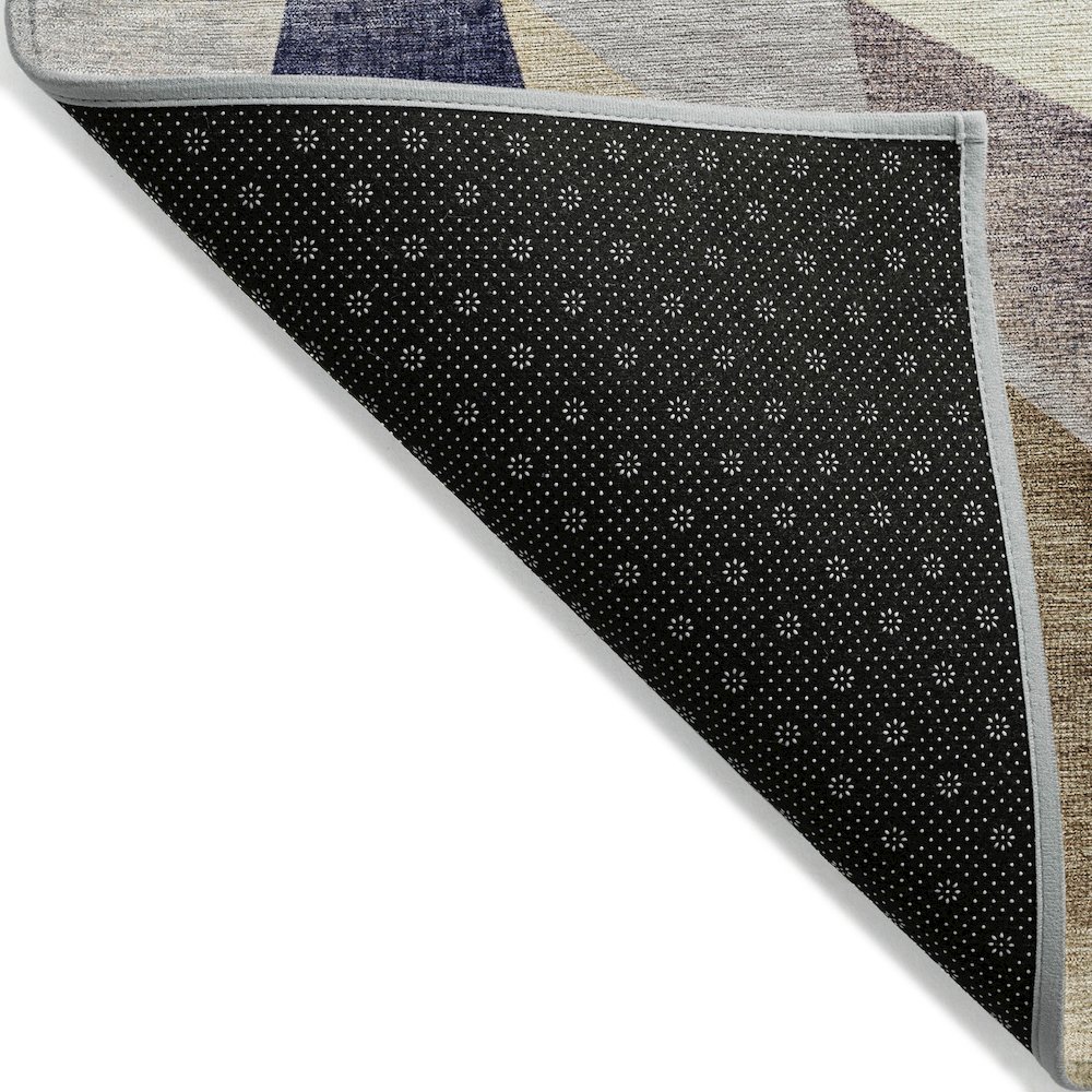 Machine Washable Indoor/Outdoor Chantille Navy 3' x 5' Rug. Picture 2