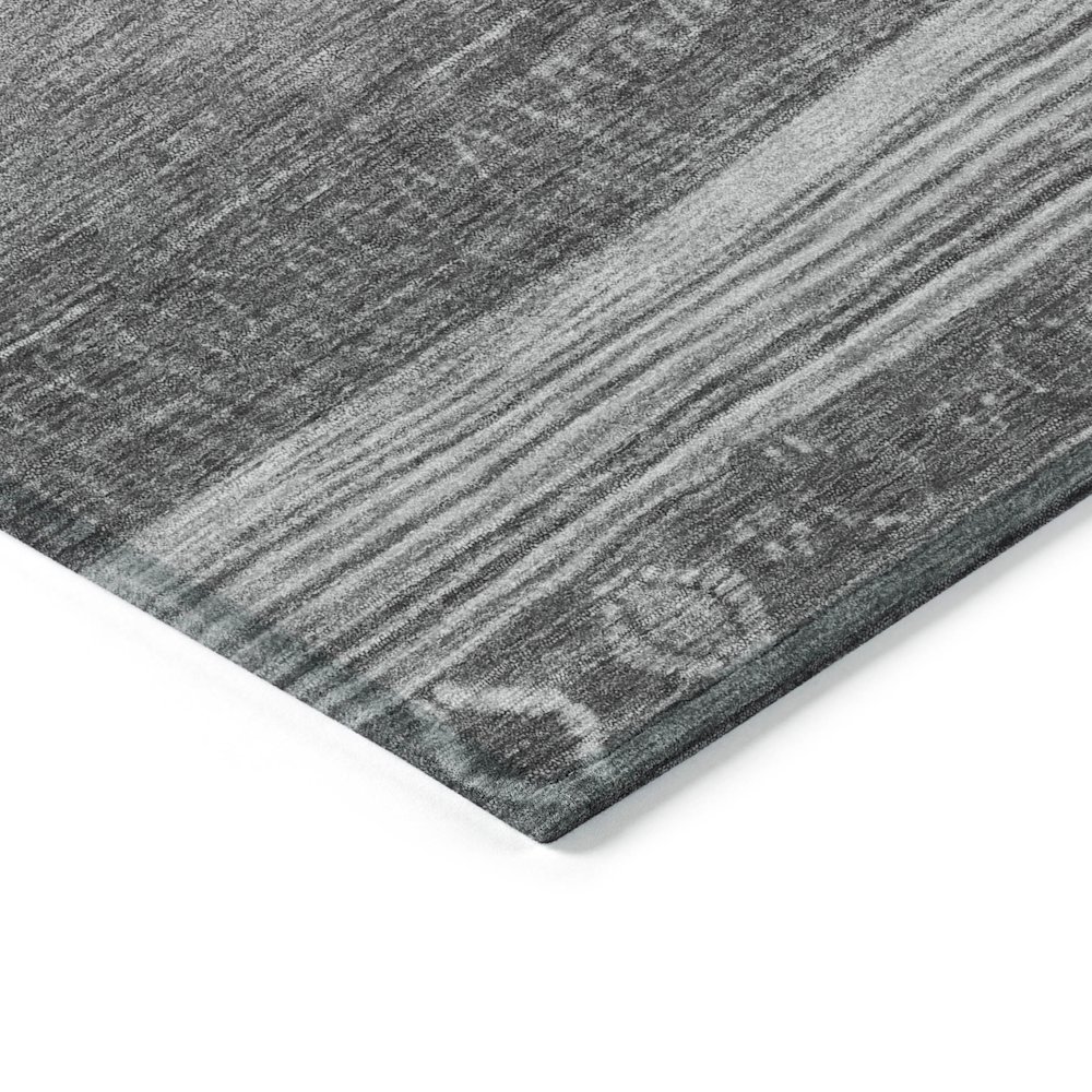 Machine Washable Indoor/Outdoor Chantille Gray 3' x 5' Rug. Picture 3