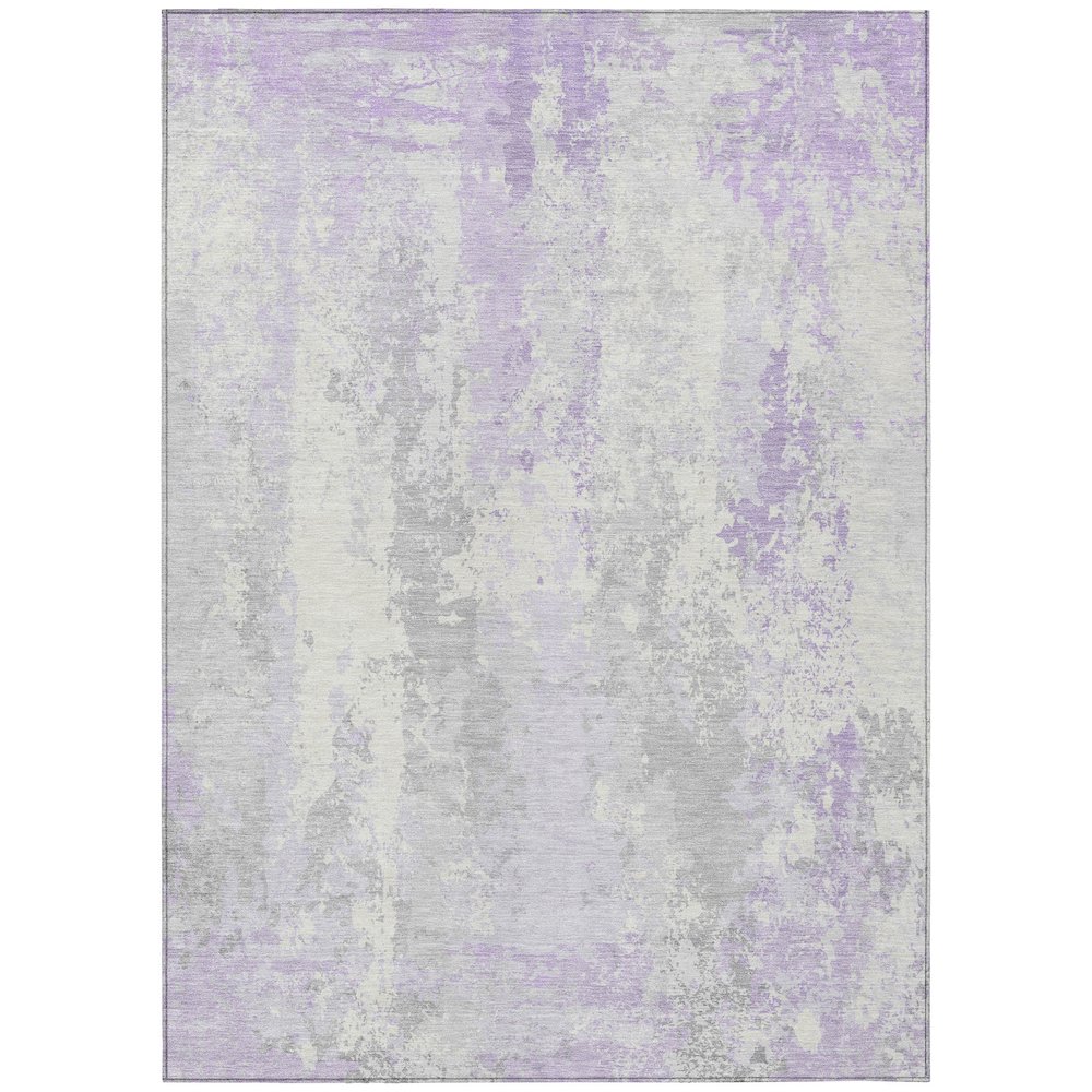 Machine Washable Indoor/Outdoor Chantille Lavender 8' x 10' Rug. Picture 1