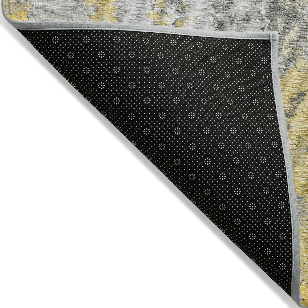 Machine Washable Indoor/Outdoor Chantille Yellow 3' x 5' Rug. Picture 2