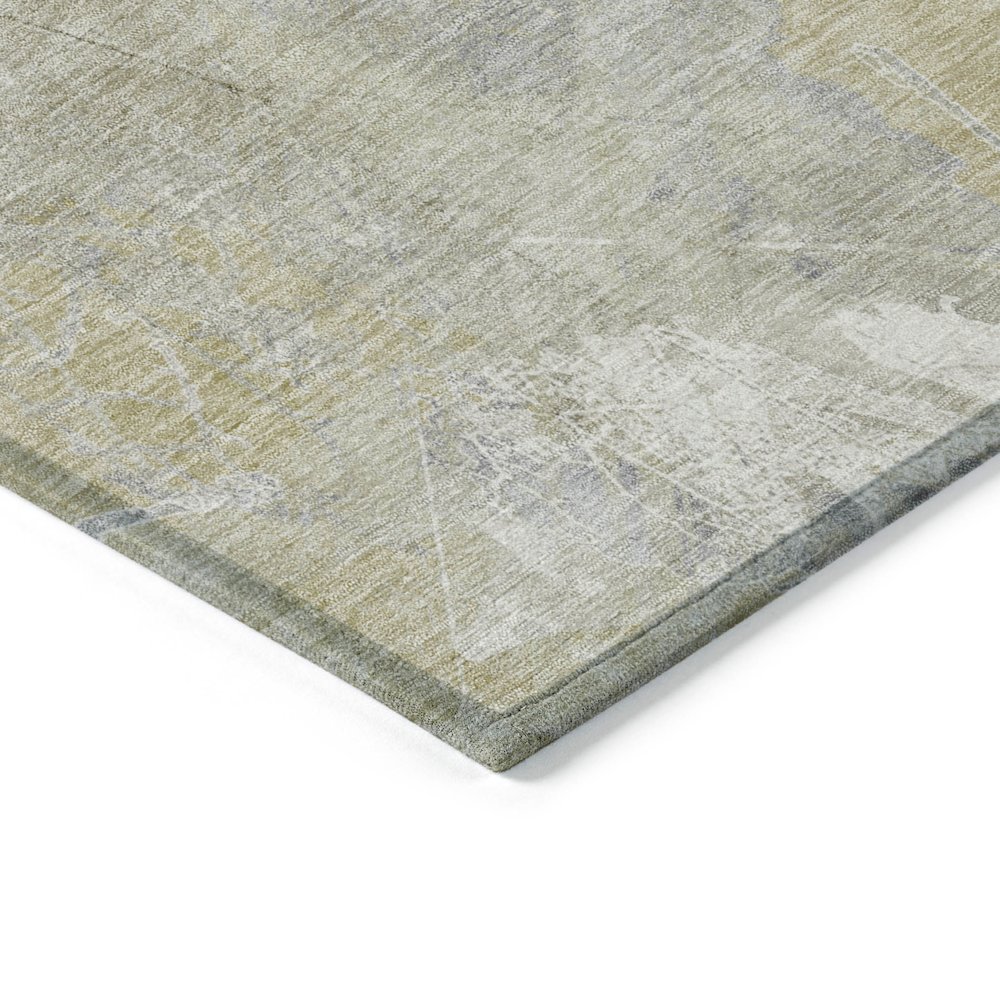Machine Washable Indoor/Outdoor Chantille Beige 3' x 5' Rug. Picture 3