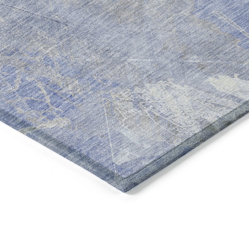 Machine Washable Indoor/Outdoor Chantille Denim 3' x 5' Rug. Picture 3