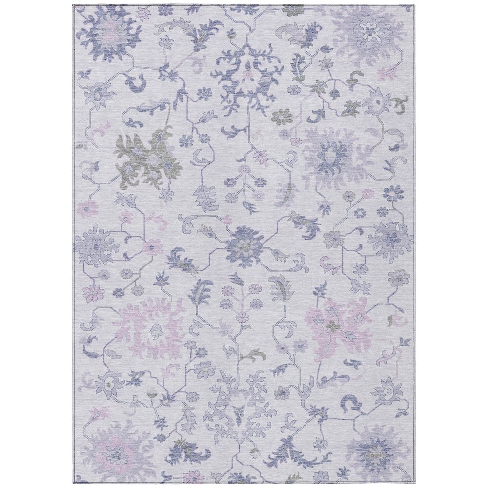 Machine Washable Indoor/Outdoor Chantille Lavender 8' x 10' Rug. Picture 1